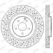 Jeu de 2 disques de frein avant JURID 562569JC - Visuel 2
