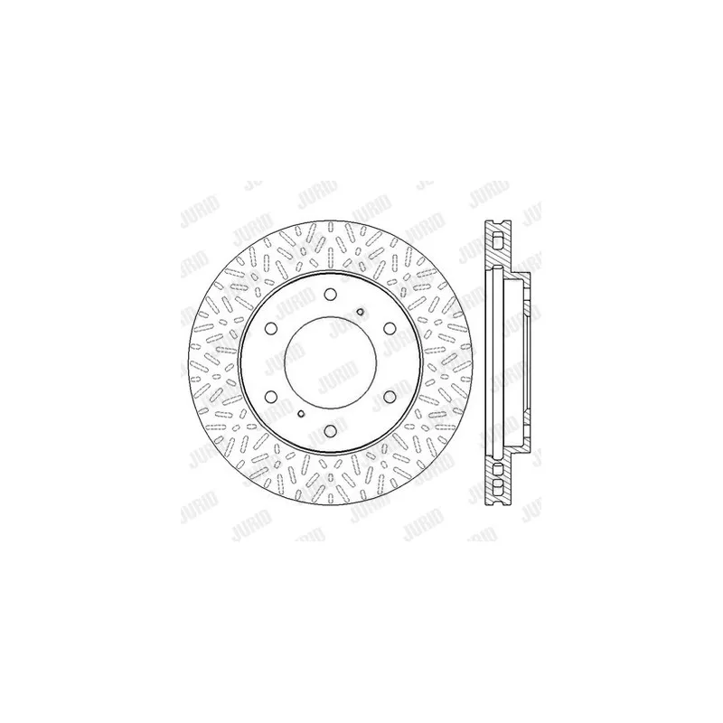 Jeu de 2 disques de frein avant JURID 562572JC