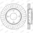 Jeu de 2 disques de frein avant JURID 562575JC - Visuel 2