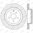 Jeu de 2 disques de frein arrière JURID 562577JC - Visuel 2