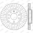Jeu de 2 disques de frein avant JURID 562582JC - Visuel 2