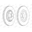 Jeu de 2 disques de frein avant JURID 562593JC - Visuel 2