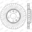Jeu de 2 disques de frein avant JURID 562595JC - Visuel 2