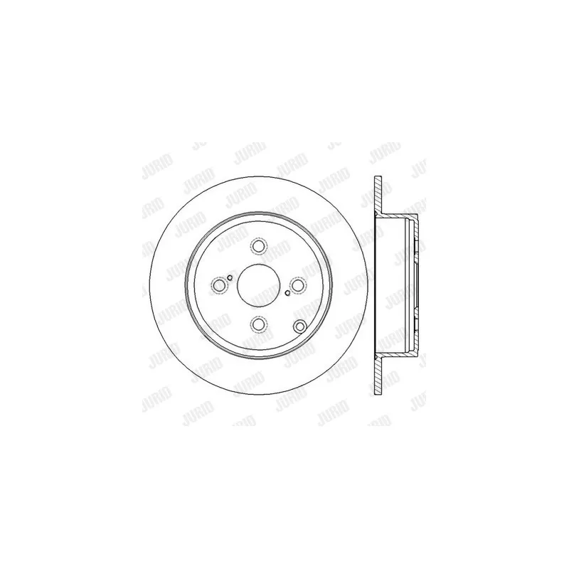 Jeu de 2 disques de frein arrière JURID 562600JC