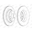 Jeu de 2 disques de frein arrière JURID 562603JC - Visuel 2
