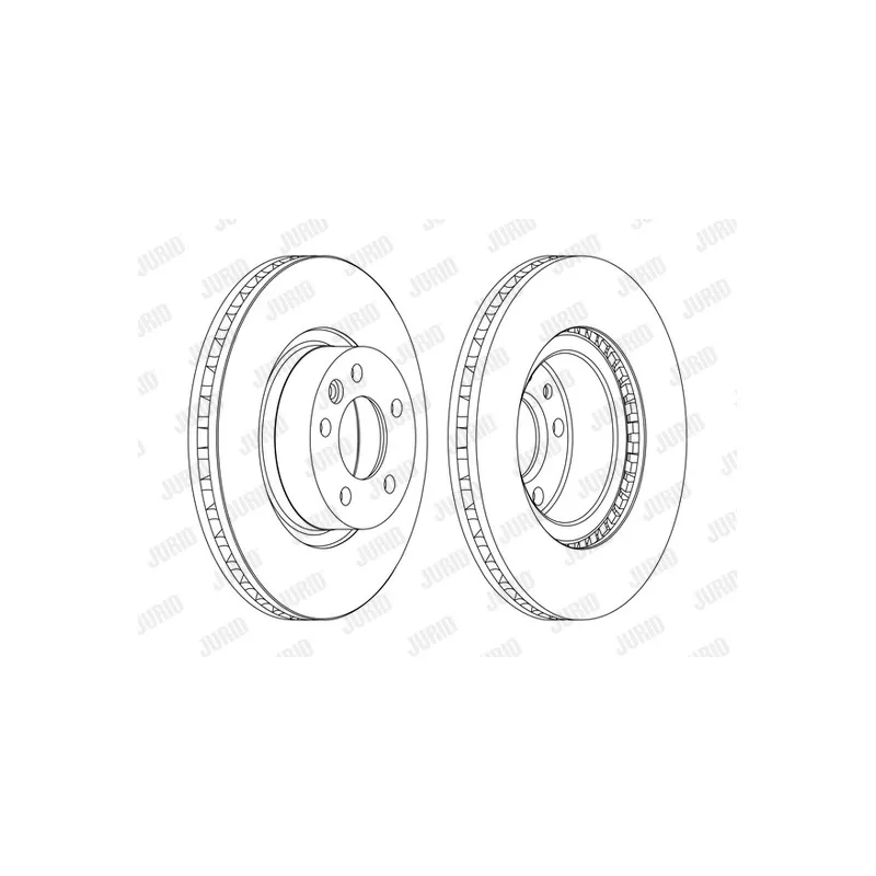 Jeu de 2 disques de frein avant JURID 562616JC-1