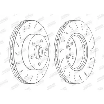 Jeu de 2 disques de frein avant JURID 562619JC-1