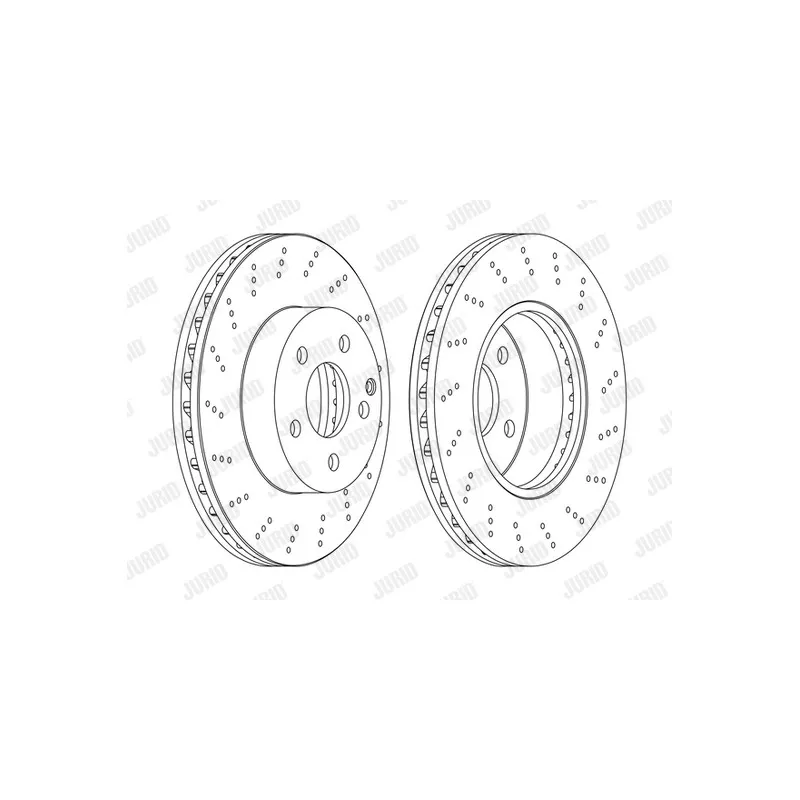 Jeu de 2 disques de frein avant JURID 562619JC-1