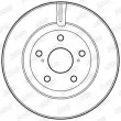 Jeu de 2 disques de frein avant JURID 562621JC - Visuel 2