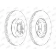 Jeu de 2 disques de frein avant JURID 562626JC - Visuel 2