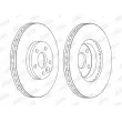 Jeu de 2 disques de frein avant JURID 562628JC - Visuel 2