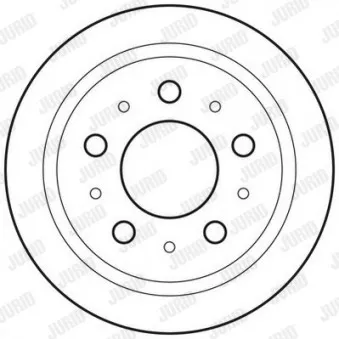 Jeu de 2 disques de frein arrière JURID 562629JC