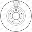 Jeu de 2 disques de frein avant JURID 562635JC - Visuel 2