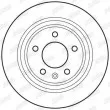 Jeu de 2 disques de frein arrière JURID 562640JC - Visuel 2