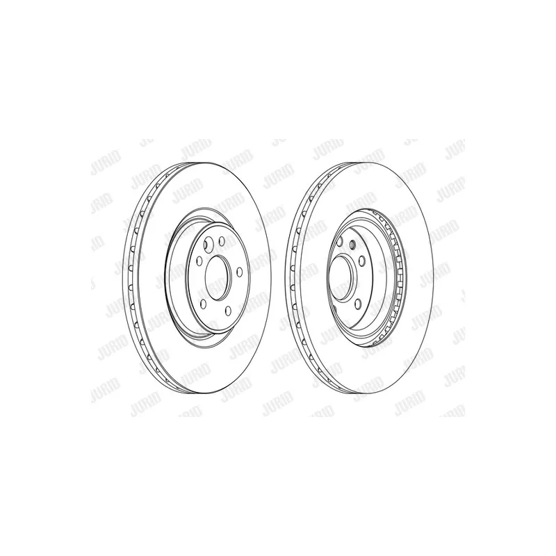 Jeu de 2 disques de frein avant JURID 562652JC-1