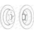 Jeu de 2 disques de frein arrière JURID 562655JC - Visuel 2