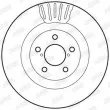 Jeu de 2 disques de frein avant JURID 562677JC - Visuel 2