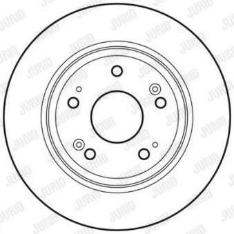Jeu de 2 disques de frein arrière JURID 562687JC