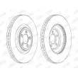 Jeu de 2 disques de frein avant JURID 562692JC - Visuel 2