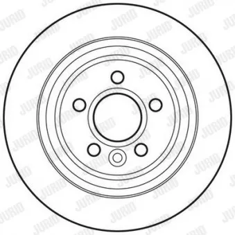 Jeu de 2 disques de frein arrière JURID 562741JC