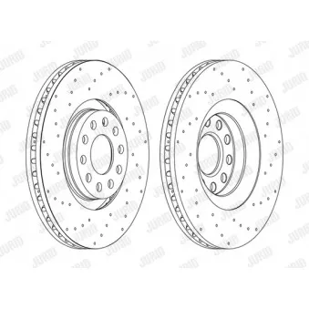 Jeu de 2 disques de frein avant JURID 562750JC-1