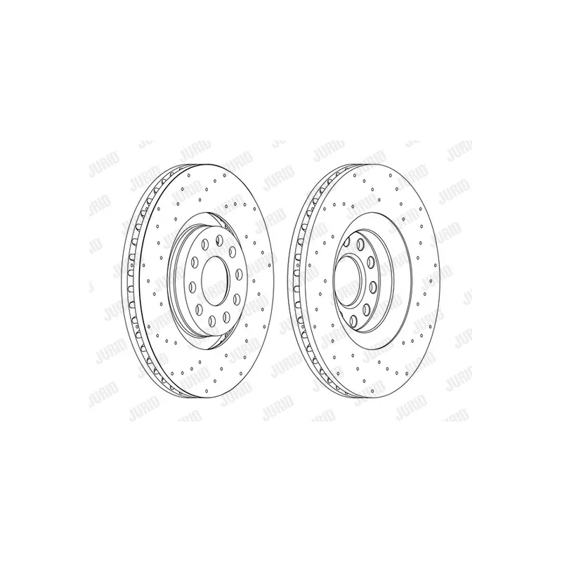 Jeu de 2 disques de frein avant JURID 562750JC-1