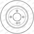 Jeu de 2 disques de frein arrière JURID 562764JC - Visuel 2