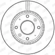 Jeu de 2 disques de frein avant JURID 562794JC - Visuel 2