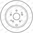 Jeu de 2 disques de frein arrière JURID 562795JC - Visuel 2