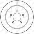 Jeu de 2 disques de frein arrière JURID 562804JC - Visuel 2