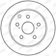 Jeu de 2 disques de frein arrière JURID 562808JC - Visuel 2