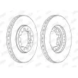 Jeu de 2 disques de frein avant JURID 562809JC - Visuel 2