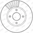 Jeu de 2 disques de frein avant JURID 562811JC - Visuel 2