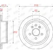 Jeu de 2 disques de frein arrière JURID 562823JC - Visuel 2