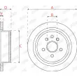 Jeu de 2 disques de frein arrière JURID 562823JC - Visuel 3