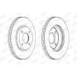 Jeu de 2 disques de frein avant JURID 562829JC - Visuel 2