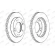 Jeu de 2 disques de frein avant JURID 562841JC - Visuel 2