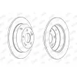 Jeu de 2 disques de frein arrière JURID 562842JC - Visuel 2