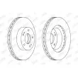 Jeu de 2 disques de frein avant JURID 562873JC - Visuel 2