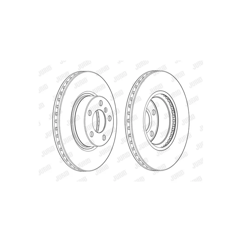 Jeu de 2 disques de frein avant JURID 562891JC-1