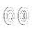 Jeu de 2 disques de frein avant JURID 562906JC - Visuel 2