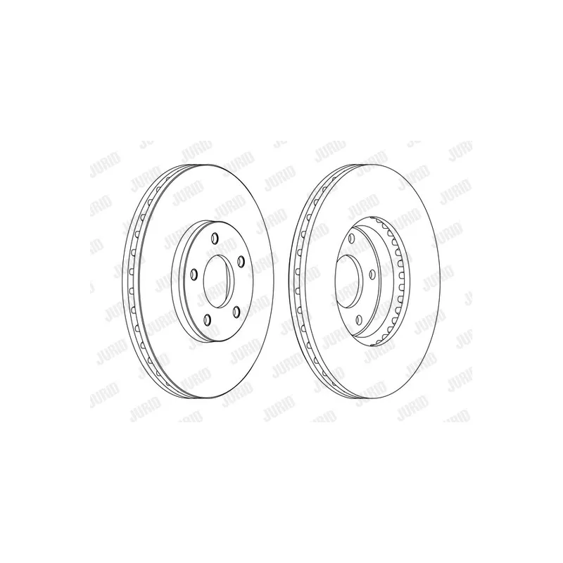 Jeu de 2 disques de frein avant JURID 562910JC-1