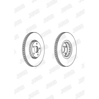 Disque de frein avant droit JURID 562950JC-1