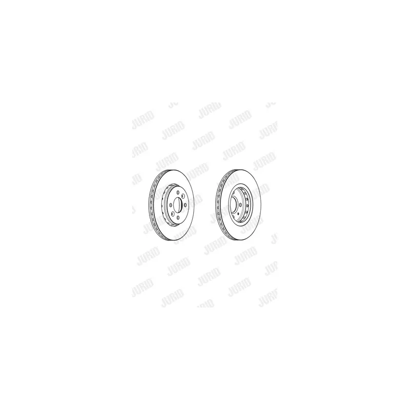 Jeu de 2 disques de frein avant JURID 562959JC