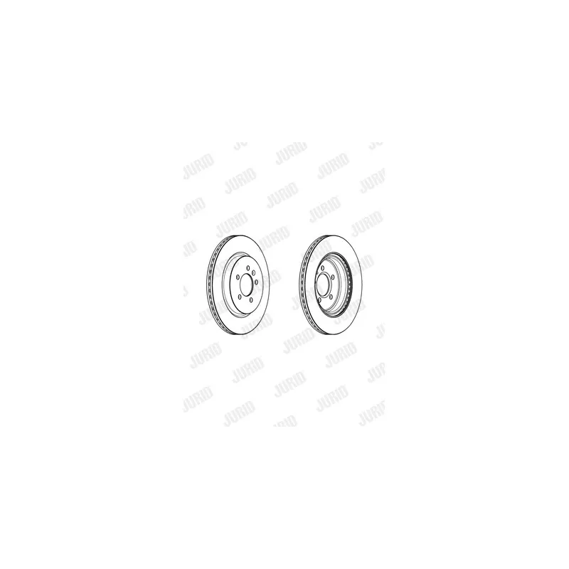 Jeu de 2 disques de frein arrière JURID 562975JC