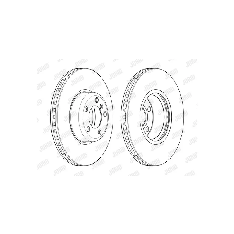 Jeu de 2 disques de frein avant JURID 562979JC-1