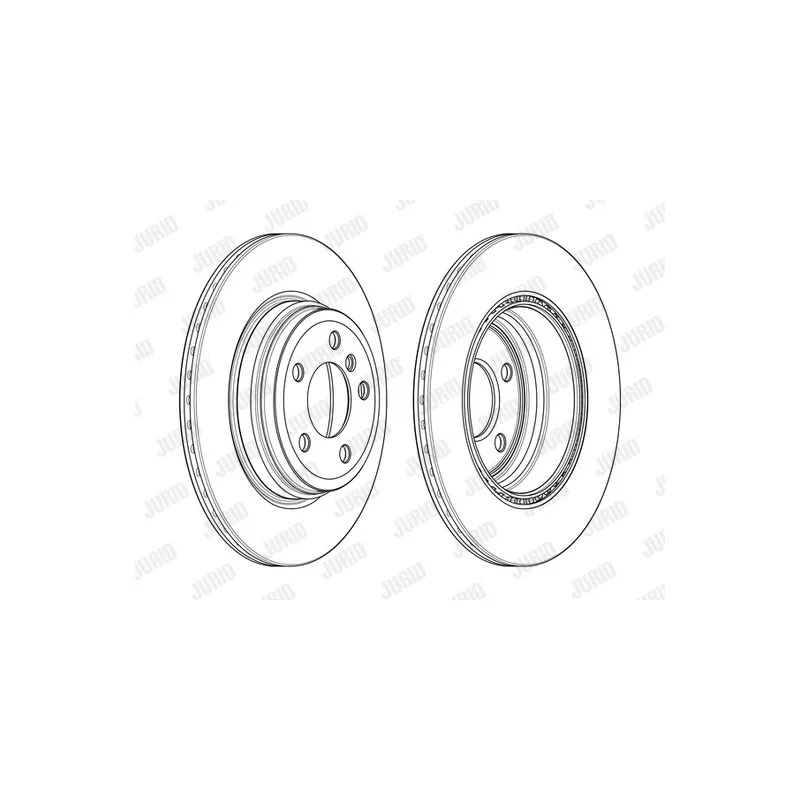 Jeu de 2 disques de frein arrière JURID 562980JC