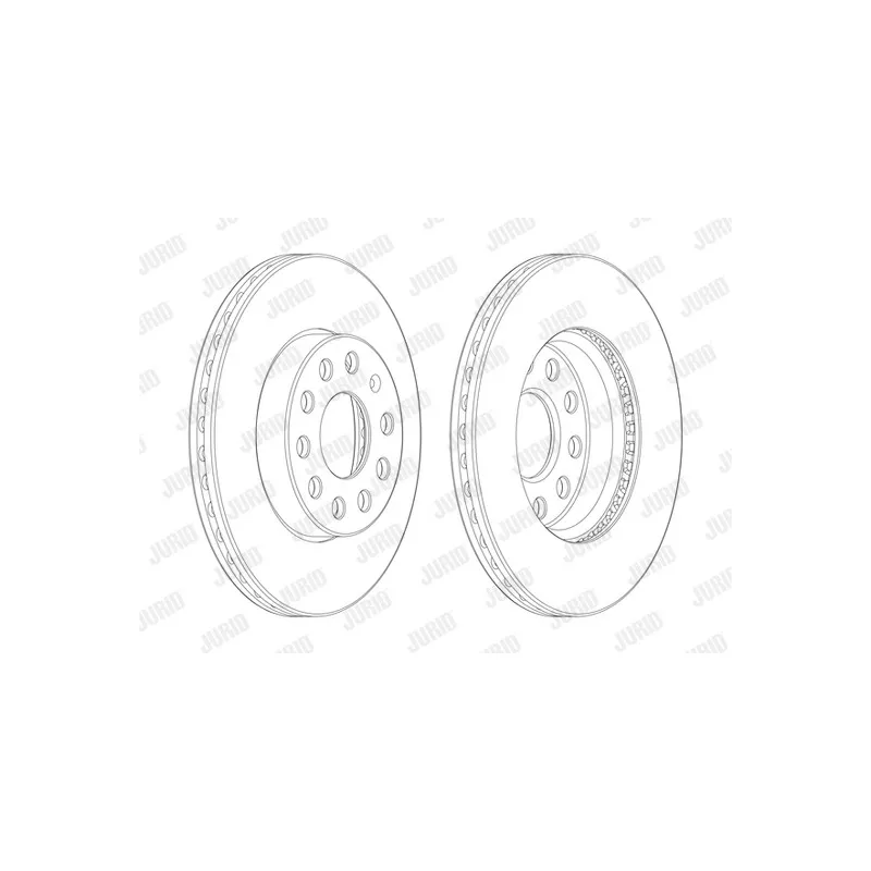 Jeu de 2 disques de frein avant JURID 562990JC-1