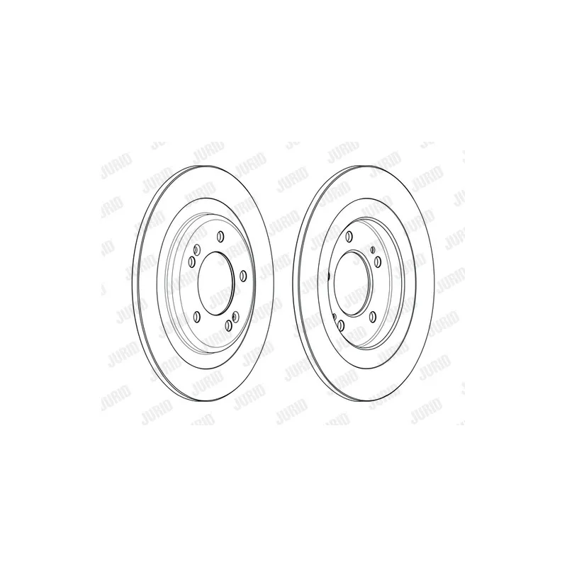 Jeu de 2 disques de frein arrière JURID 563000JC