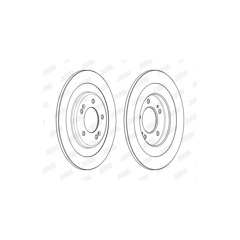 Jeu de 2 disques de frein arrière JURID 563001JC